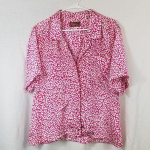 Vintage Worthington 80s 90s Short Sleeved Blouse